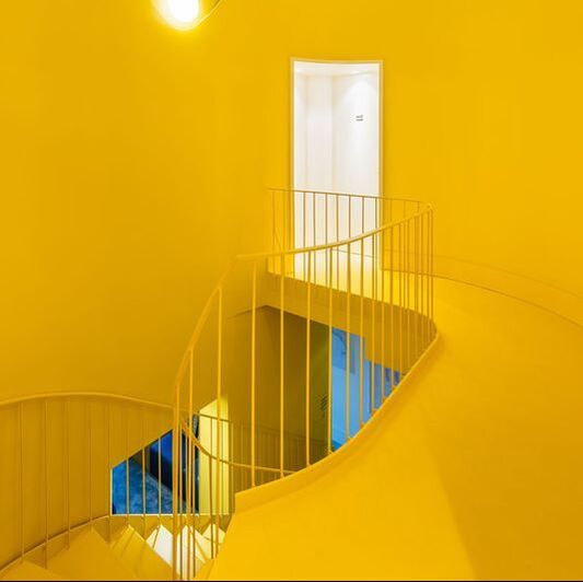 yellow staircase