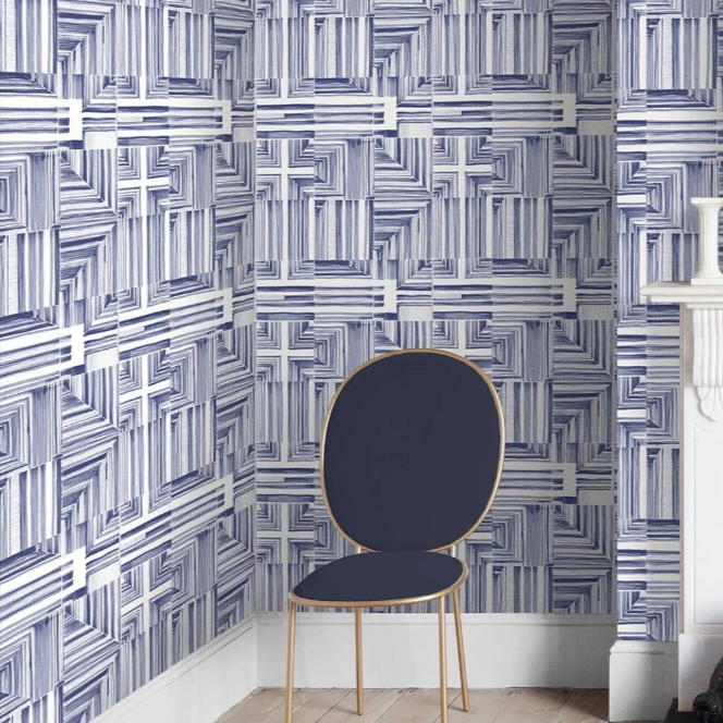 indigo blue wallpaper by 2LG studio