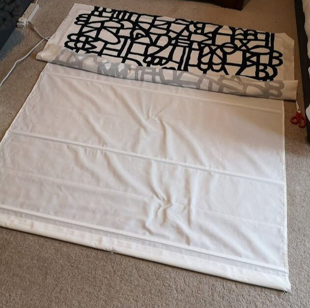 making a no sew roman blind using ikea products