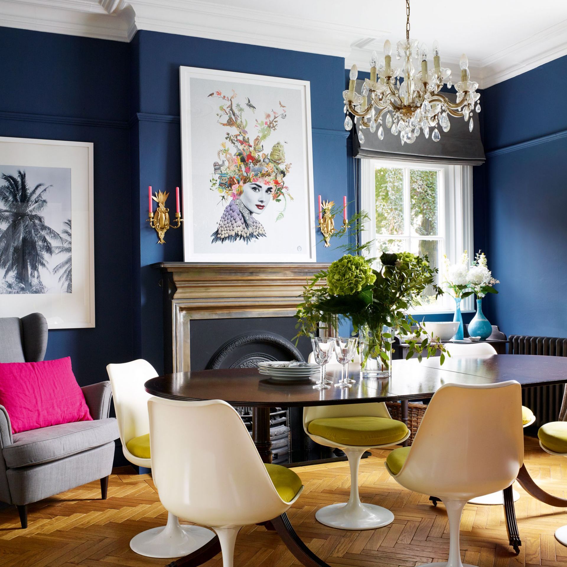 Hybrid interior design with modern furniture in a victorian room by Caroline Firth