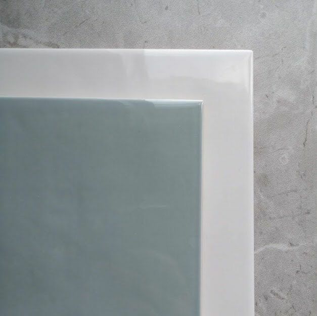 green, white and grey tile samples 